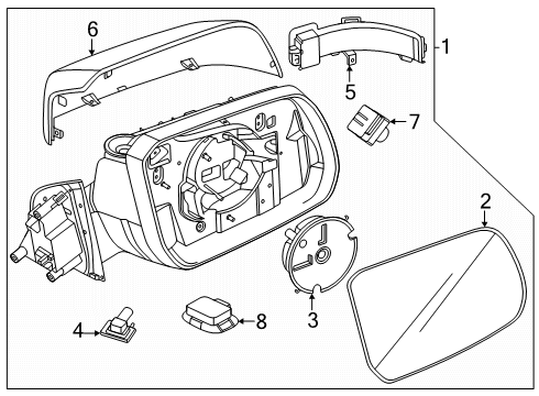 Ford N1WZ-17682-RBPTM Mirror Assembly - Rear View Outer N1WZ-17682-RBPTM Ford Mirror Assembly - Rear View Outer