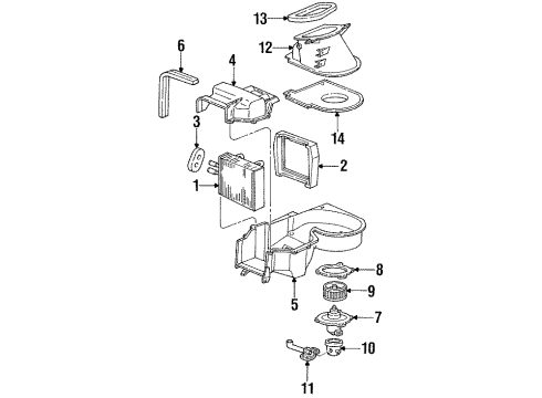 F3XY19B588A Ford Evaporator Core Seal