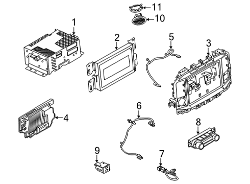 Ford SL3Z-18C858-AA Panel - Radio Control SL3Z-18C858-AA Ford Panel - Radio Control