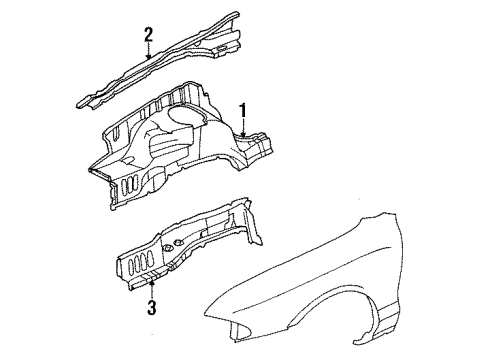 F5RZ16031A Ford Apron Assembly Reinforcement, Passenger Side