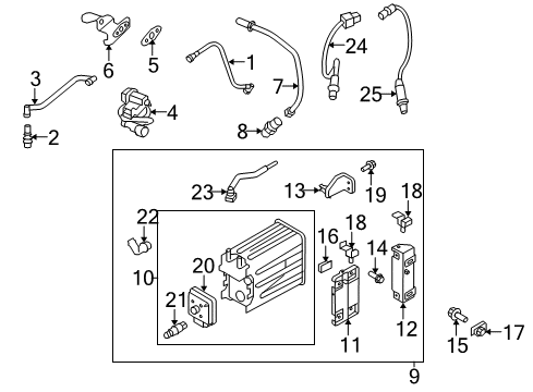 Ford 9U5Z-9C915-E Purge Control Valve 9U5Z-9C915-E Ford Purge Control Valve