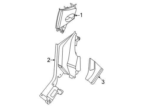 HP5Z-54310A90-A Ford Upper Trim Retainer