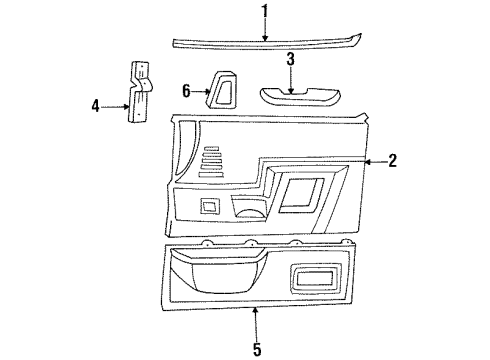 F6TZ1523943BAC Ford Upper Trim Panel, Driver Side