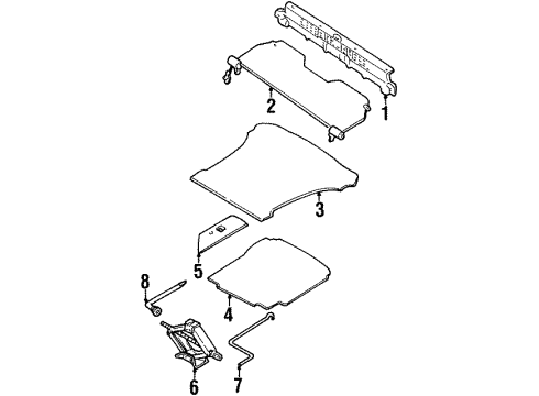 Ford F8CZ7445522AAA Rear Trim Panel F8CZ7445522AAA Ford Rear Trim Panel