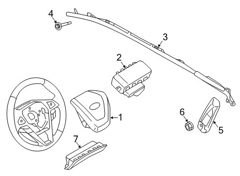 MA1Z-58044A74-B Ford Knee Inflator Module