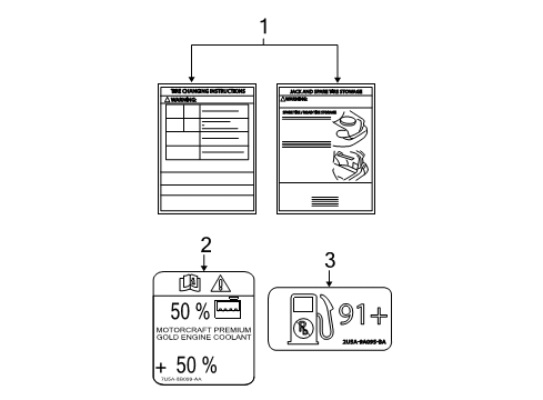 2006 Ford Fusion Information Labels Diagram