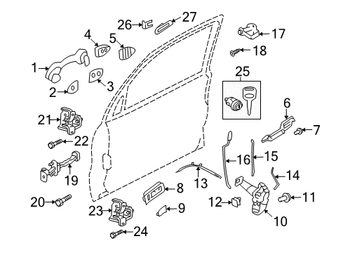 2008 Mercury Mariner Front Door Diagram
