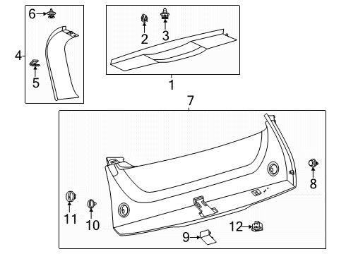 2025 Ford Expedition Interior Trim - Lift Gate Diagram