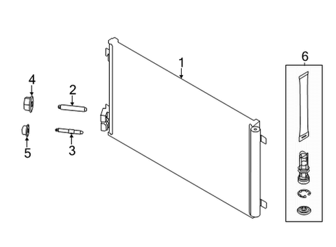 2024 Ford Mustang Mach-E A/C Condenser Diagram