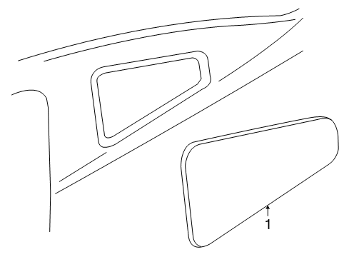 2009 Ford Mustang Glass & Hardware - Quarter Panel Diagram