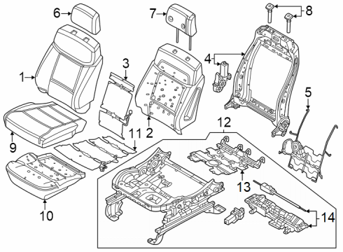 2025 Ford F-250 Super Duty Power Seats Diagram