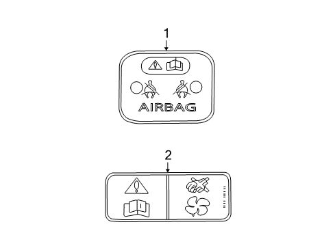 2000 Lincoln LS Information Labels Diagram