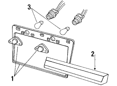 1984 Ford LTD License Lamps Diagram 2 - Thumbnail