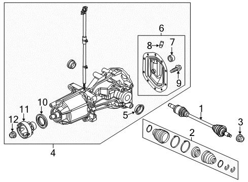 2013 Ford Explorer Axle Components - Rear Diagram