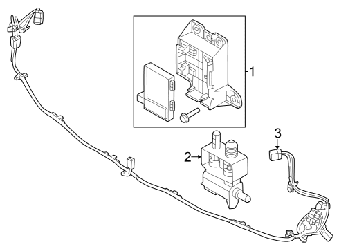 2025 Ford Mustang Electrical Components - Front Bumper Diagram