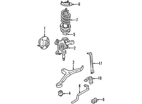 2004 Ford Taurus Front Suspension Components Diagram