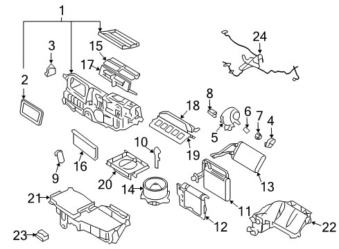 2008 Ford Fusion A/C Evaporator Components Diagram
