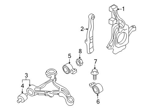 2005 Mercury Montego Front Suspension Components Diagram