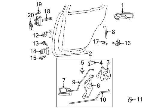 2004 Ford Explorer Rear Door Diagram