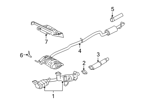 2006 Mercury Monterey Exhaust Components Diagram