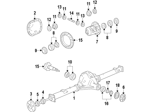 2010 Ford Mustang Differential - Rear Diagram