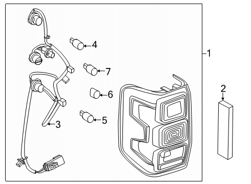 2024 Ford Ranger Bulbs Diagram