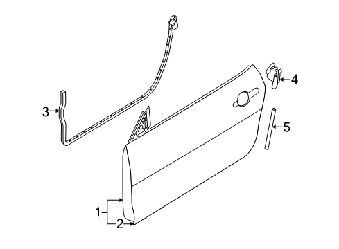 2012 Ford Mustang Door & Components Diagram