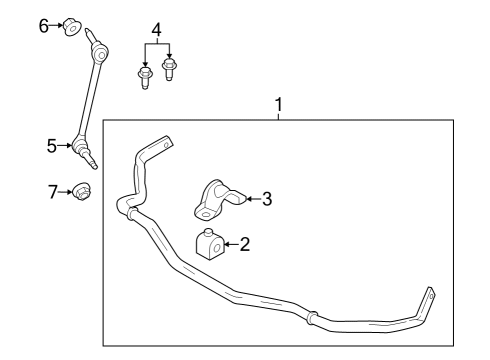 2025 Ford Mustang Stabilizer Bar & Components Diagram