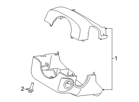 2017 Ford F-350 Super Duty Shroud, Switches & Levers Diagram