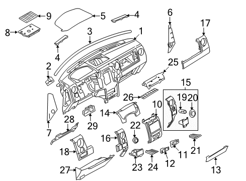 2010 Ford F-150 Instrument Panel Diagram 2 - Thumbnail