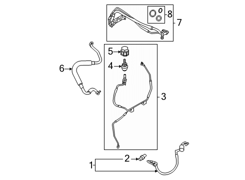 2025 Ford Transit-150 A/C Condenser, Compressor & Lines Diagram