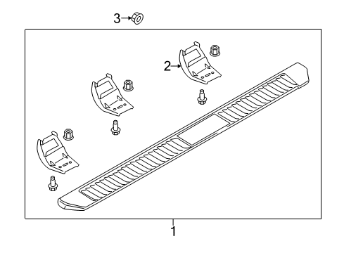 2022 Ford F-350 Super Duty Running Board Diagram