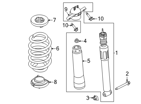 2024 Ford Escape Shocks & Components Diagram
