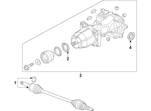 2018 Ford Escape Differential - Rear Diagram