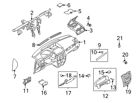 2010 Ford Fusion Instrument Panel Diagram 2 - Thumbnail