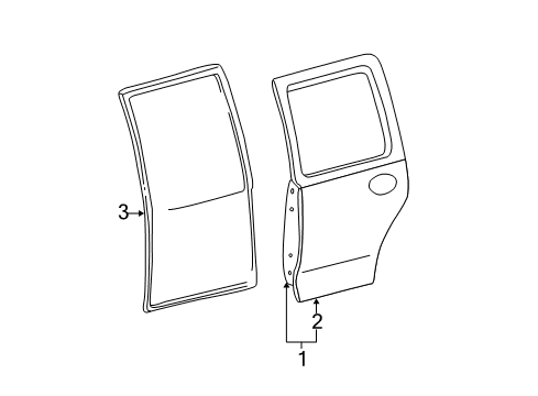 2003 Ford Escape Door & Components Diagram 2 - Thumbnail