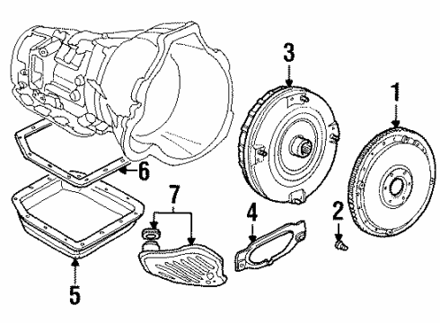 1990 Lincoln Town Car Filter Kit Diagram for E1AZ-7A098-A