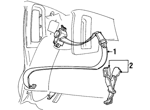 2001 Lincoln Town Car Rear Seat Belts Diagram