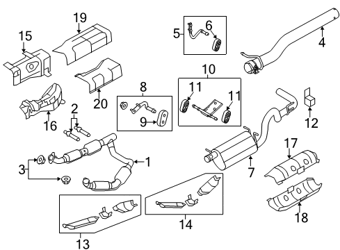 2008 Ford E-350 Super Duty Exhaust System Diagram