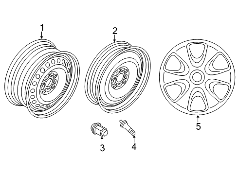 2012 Ford Focus Wheels & Trim Diagram