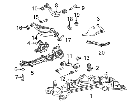 2011 Mercury Milan Rear Suspension Components Diagram 3 - Thumbnail