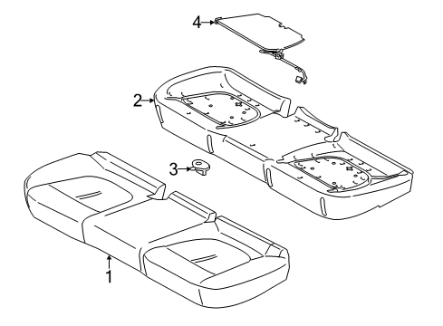 2017 Lincoln MKZ Rear Seat Components Diagram