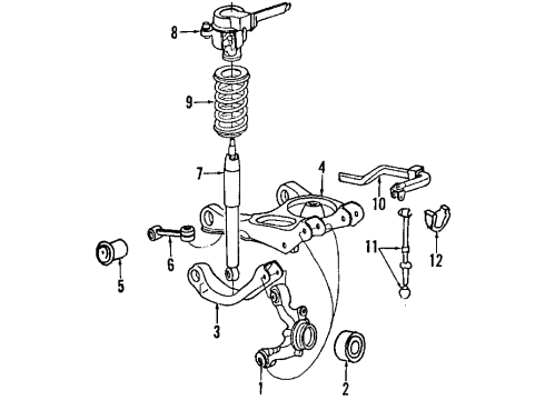 1994 Ford Thunderbird Ride Control Components Diagram