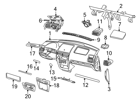 2007 Mercury Milan Instrument Panel Diagram