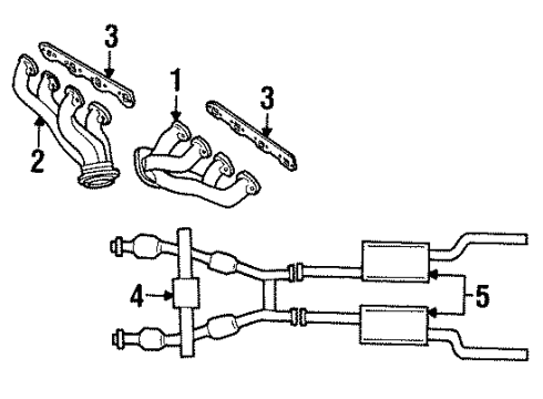1994 Ford Mustang Exhaust Components Diagram