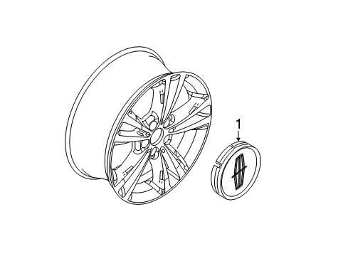 2012 Lincoln MKX Wheel Covers & Trim Diagram