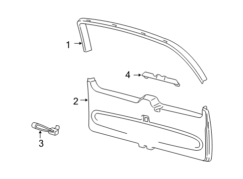 2004 Ford Expedition Interior Trim - Lift Gate Diagram