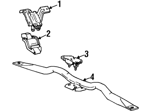 2000 Lincoln Town Car Engine & Trans Mounting Diagram