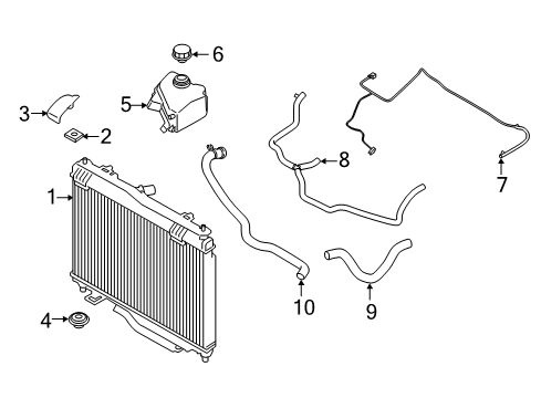 2018 Ford EcoSport Radiator & Components Diagram
