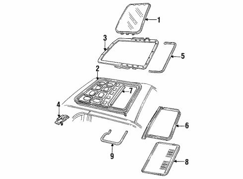 1997 Lincoln Mark VIII Shield Diagram for E9SZ6350988A